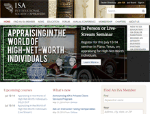 Tablet Screenshot of isa-appraisers.org